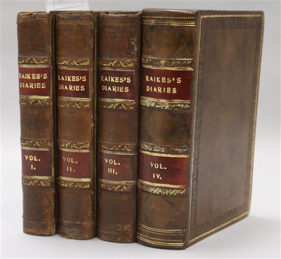 Raikes, Thomas - A Portion of the Journal kept by Thomas Raikes from 1831-1847, 4 vols,